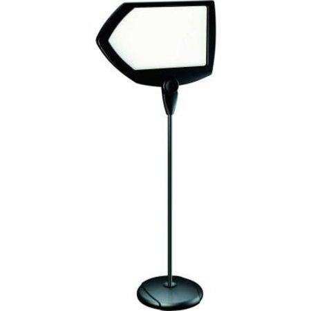 BI-SILQUE MasterVision Arrow Dry-Erase Sign Stand, 17in X 25in, Black SIG01010101